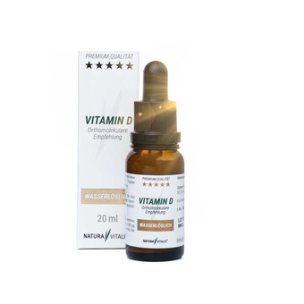 Vitamin D Tropfen - hochdosiert & WASSERLÖSLICH!, 20 ml, Natura Vitalis